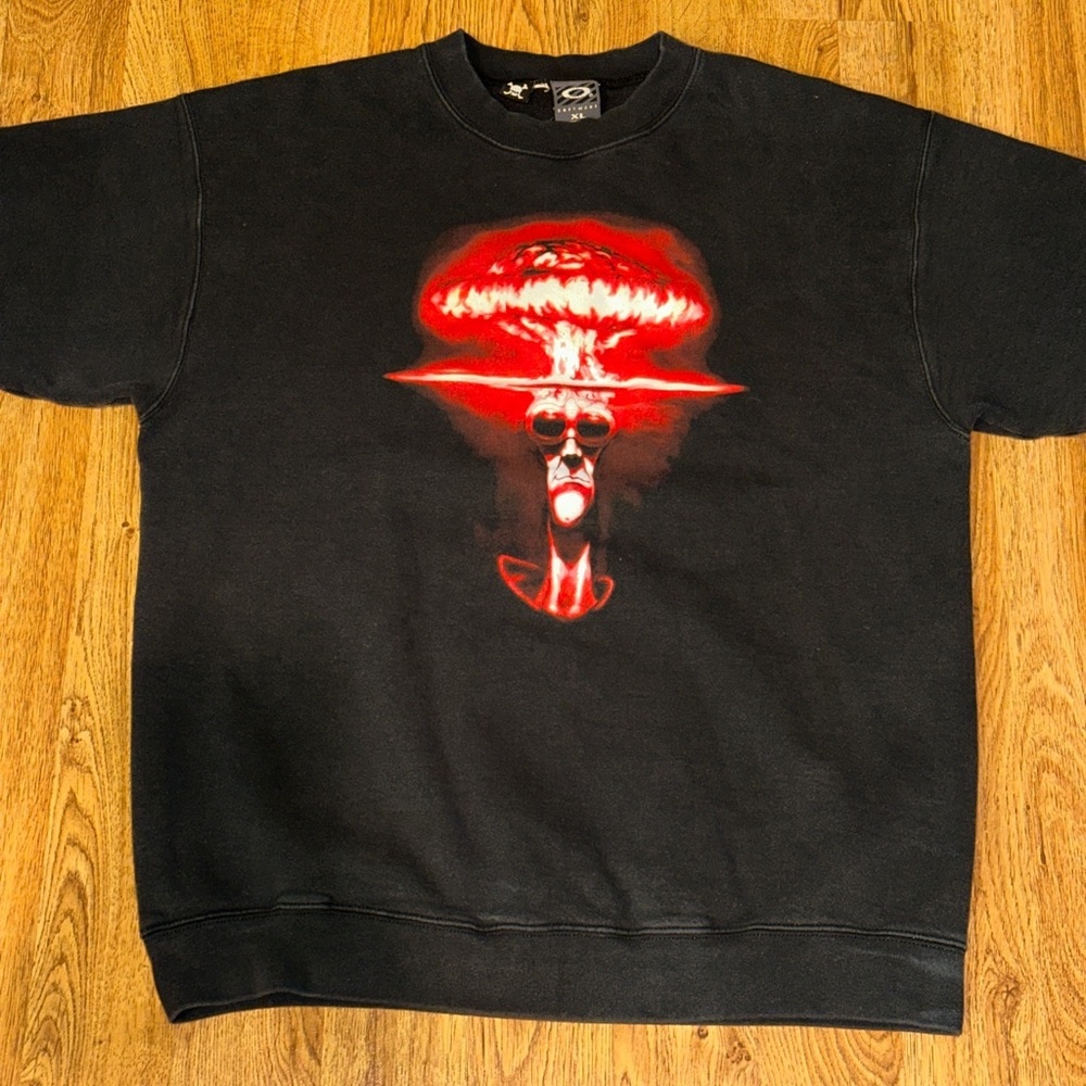 VTG Y2K Oakley Software Mad Scientist Pullover Sweatshirt Over The Top Faded XL
